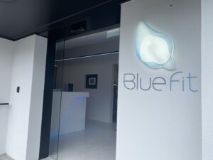 BlueFit Gym Entrance and reception area.
