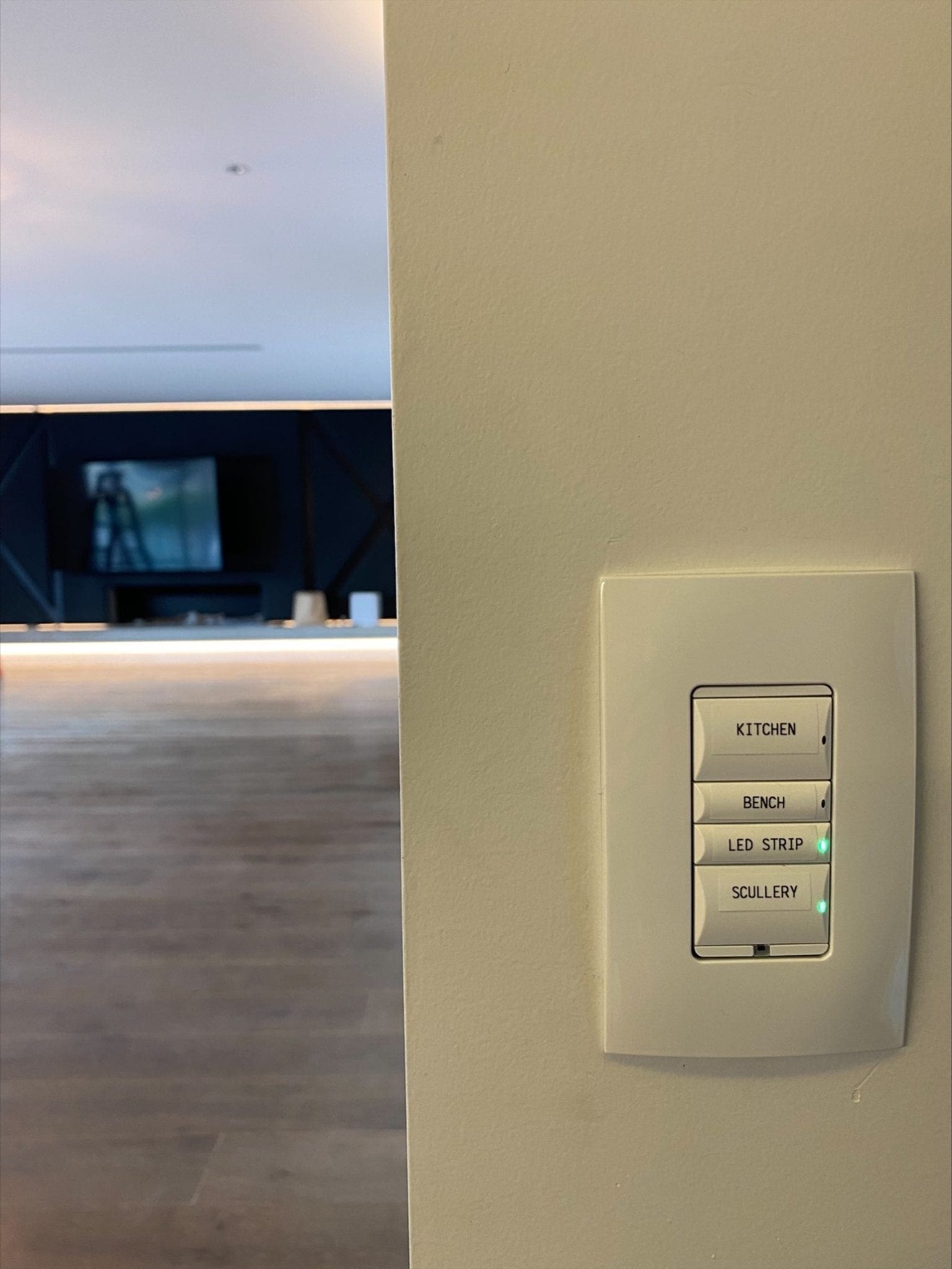 Control 4 wall panel control buttons for Smart home