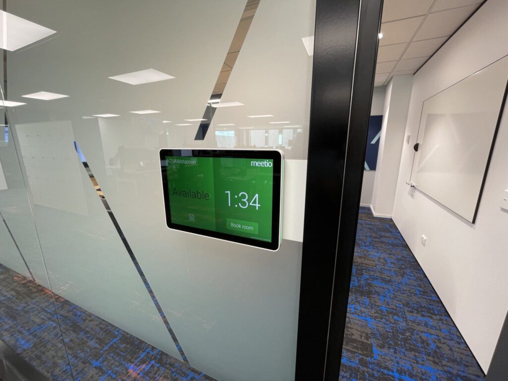 Rothbury Insurance Auckland | Workplace Management & AV Rothbury Insurance Auckland with integrated workplace management and AV system
