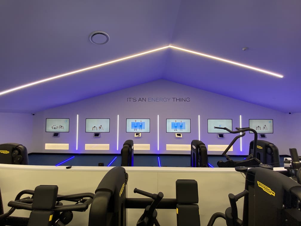 BlueFit Gym Orewa with integrated smart gym technology, AV, lighting and access control
