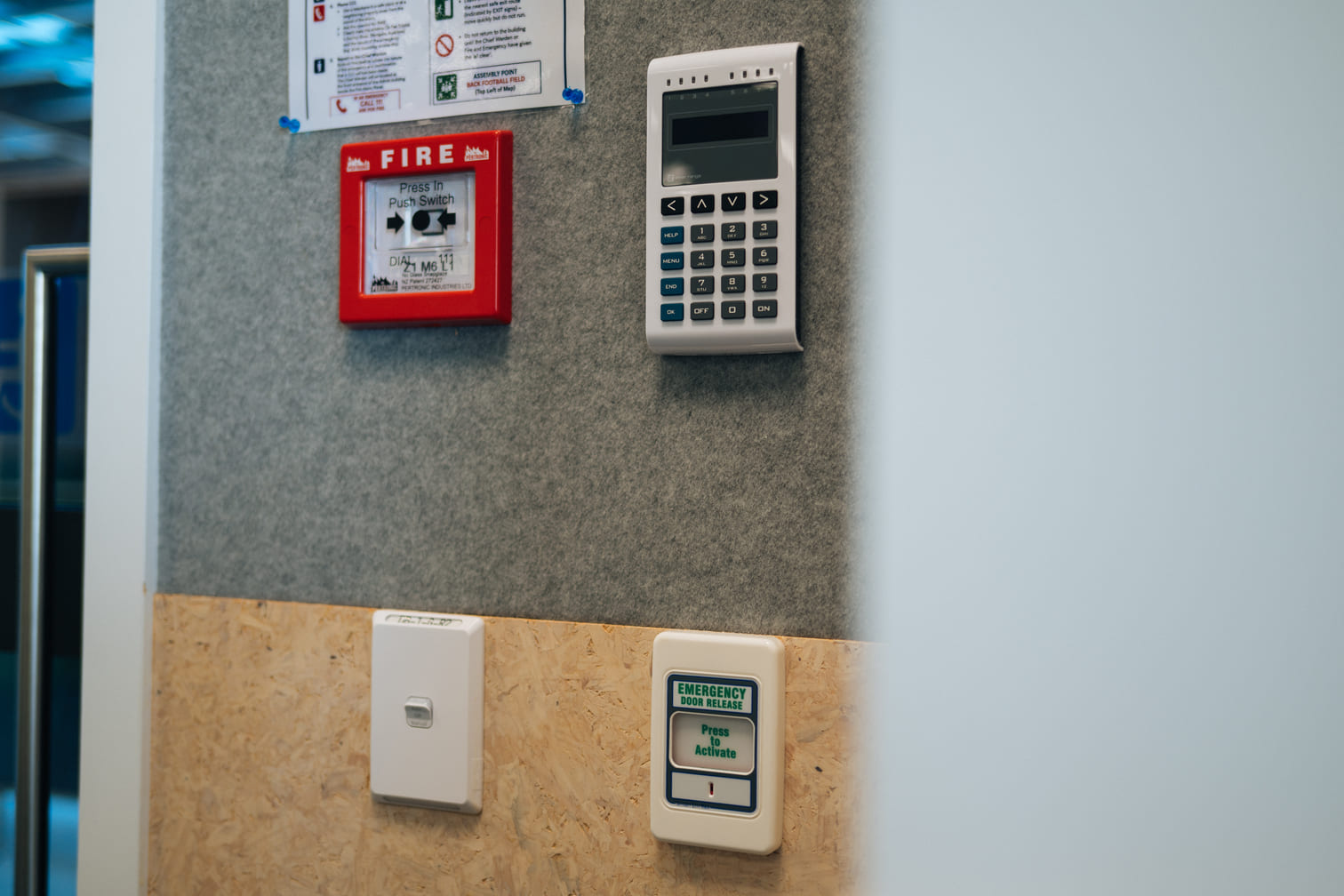 Te Pae School with wireless access point cabling and network infrastructure