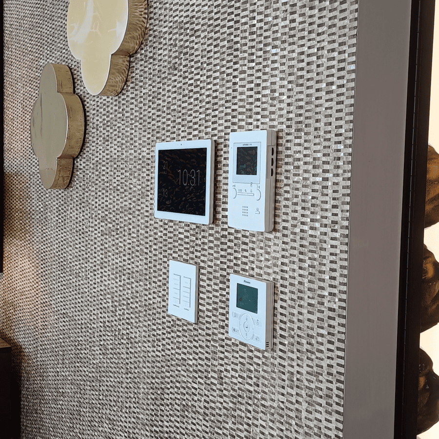 Control4 smart lighting keypad installed at Harbourside Apartment Auckland