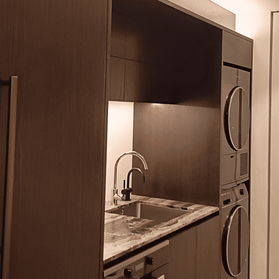 Integrated smart lighting at Harbourside Apartment in Auckland